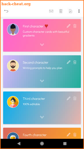 Character Notes Planner screenshot