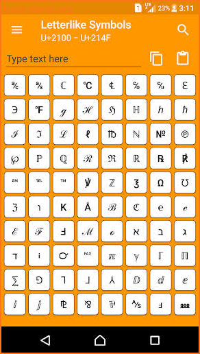 Character Pad - Symbols screenshot