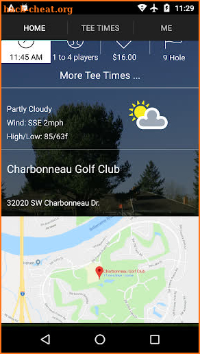 Charbonneau Golf Tee Times screenshot