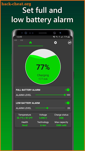 Charge Alarm - Full & Low Battery Alarm Clock screenshot