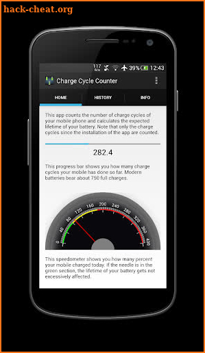 Charge Cycle Battery Stats screenshot