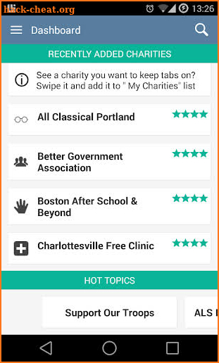 Charity Navigator screenshot