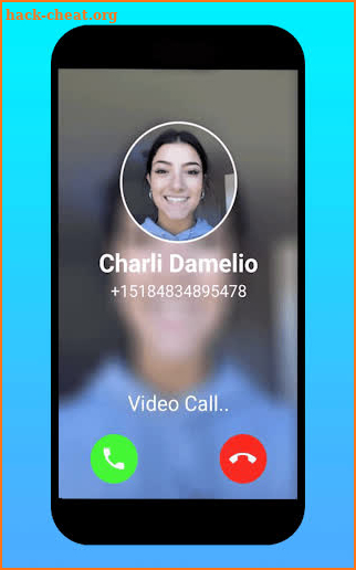 Charli D'amelio fake call screenshot