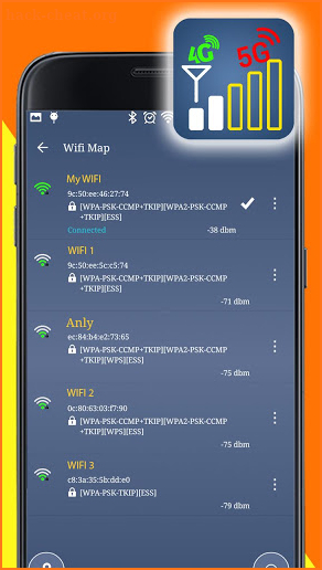 Chart signals & Network speed test 3g 4g 5g Wi-Fi screenshot