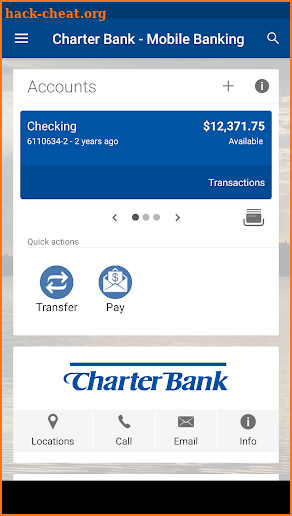 Charter Bank screenshot