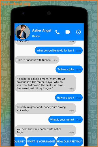 Chat Asher Angel Prank screenshot