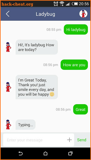 Chat Messenger With Ladybug screenshot