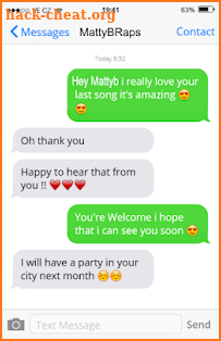 Chat Messenger With MattyB - Prank screenshot