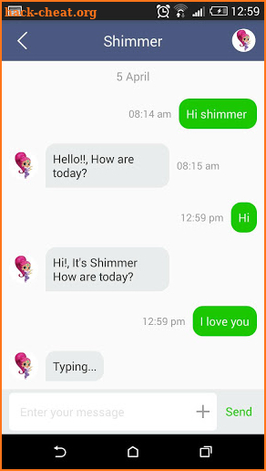 Chat Messenger With Shimmer Shine Princess screenshot