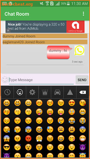 Chat Room And Private Chat screenshot