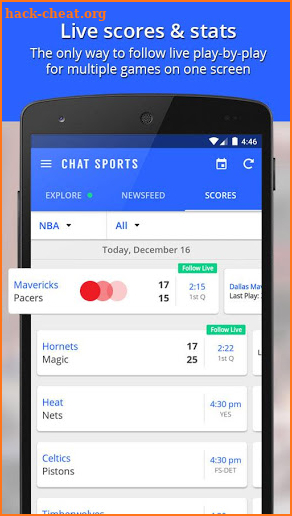 Chat Sports - News & Scores screenshot