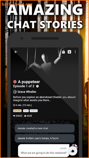 Chat Stories: Scary/Love Stories. Chat Story Maker screenshot