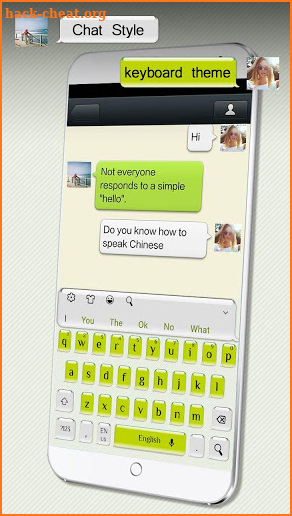 Chat Style Keyboard Theme screenshot