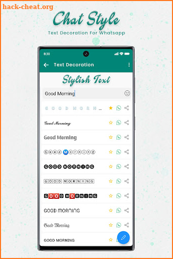 Chat Style : Stylish Font & Keyboard For Whatsapp screenshot