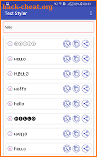 Chat Styles: Text Stylish for WHatsapp screenshot