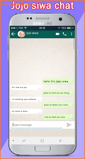 chat with jojo siwa prank Vid screenshot