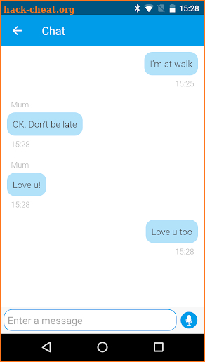 Chat with parents screenshot