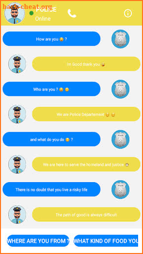 Chat with Police - Fake Police Call Prank App screenshot