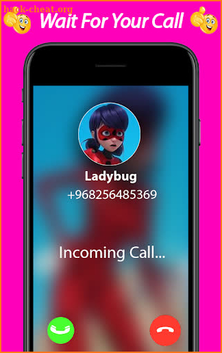 Chating App For Ladybug : Fake call screenshot