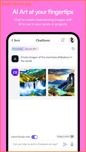 ChatSonic: Super ChatGPT App screenshot