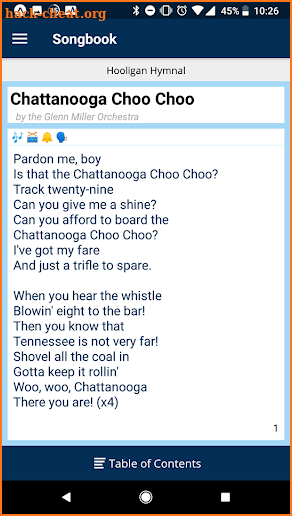 Chattahooligan Hymnal BETA screenshot