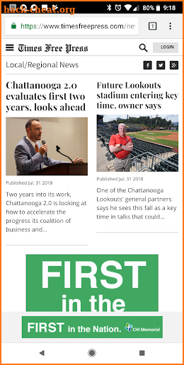 Chattanooga Times Free Press screenshot