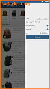 Cheap bags, purses and backpacks. Online shopping. screenshot