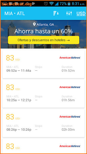 Cheap Flights Compare screenshot