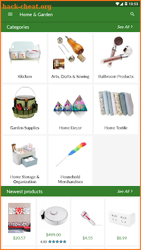 Cheap home & garden stores - Online shopping screenshot