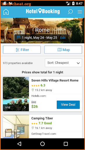 Cheap Hotel Deals screenshot