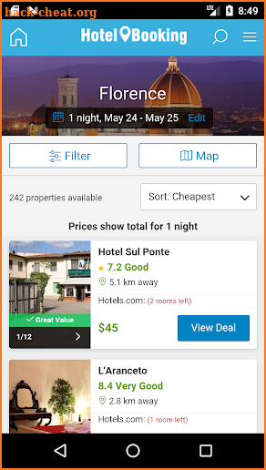 Cheap Hotel Deals screenshot
