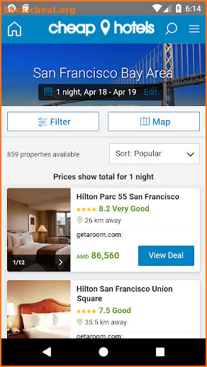 Cheap Hotels — Hotelsel screenshot