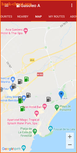 Cheap petrol stations screenshot