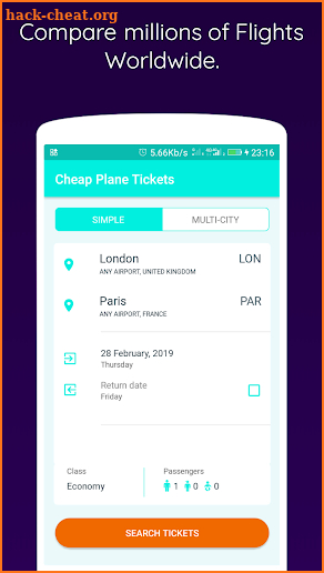 Cheap Plane Tickets screenshot