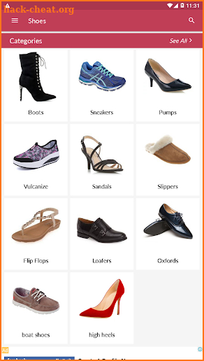 Cheap shoes for men and women - Online shopping screenshot