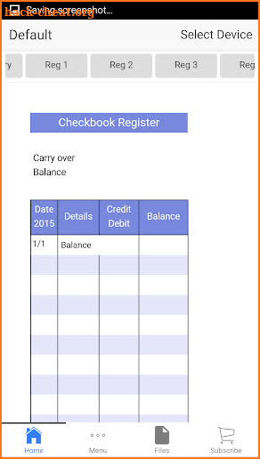 Check Book Registers screenshot