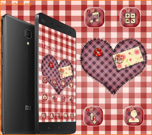 Checkers heart theme screenshot