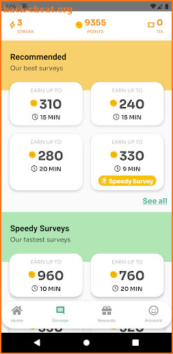 Cheddar Paid Cash Surveys screenshot