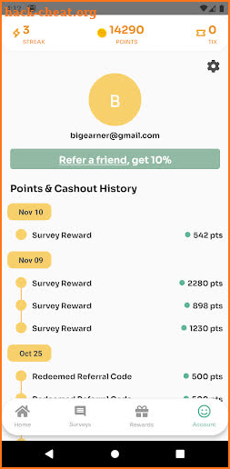 Cheddar Paid Cash Surveys screenshot