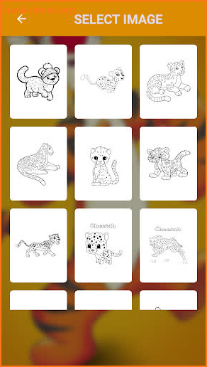 Cheetah coloring book screenshot