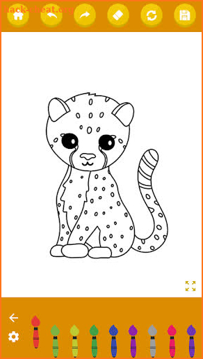 Cheetah coloring book screenshot