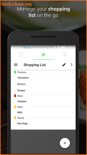 Chefling-Shopping list,recipes screenshot