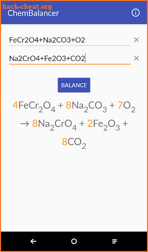 ChemBalancer screenshot