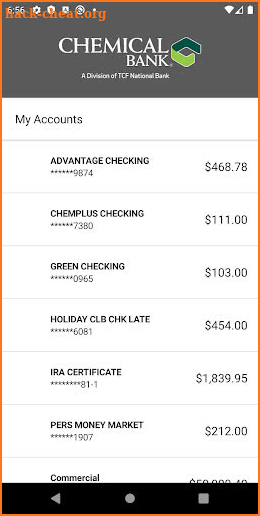 Chemical Bank Digital Banking screenshot