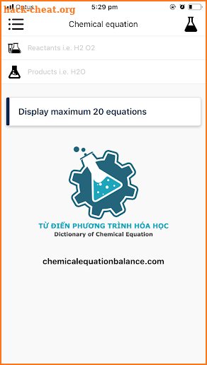 Chemical Equation Balancer screenshot