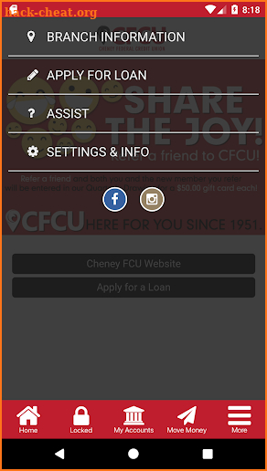 Cheney Federal Credit Union screenshot