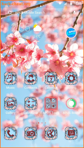 Cherry Blossom APUS Launcher theme screenshot
