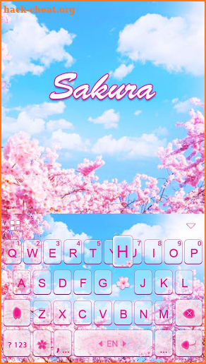 Cherry Sakura Keyboard Theme screenshot