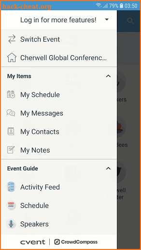 Cherwell  Conference screenshot
