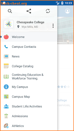 Chesapeake College Mobile App screenshot